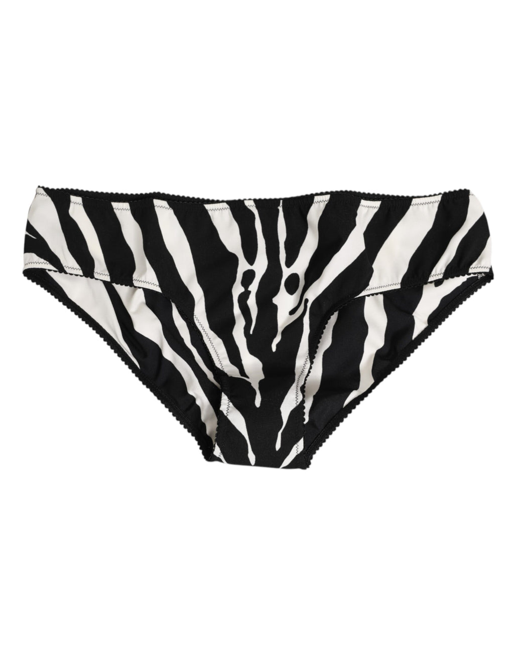 Dolce & Gabbana Black White Zebra Print Brief Underwear