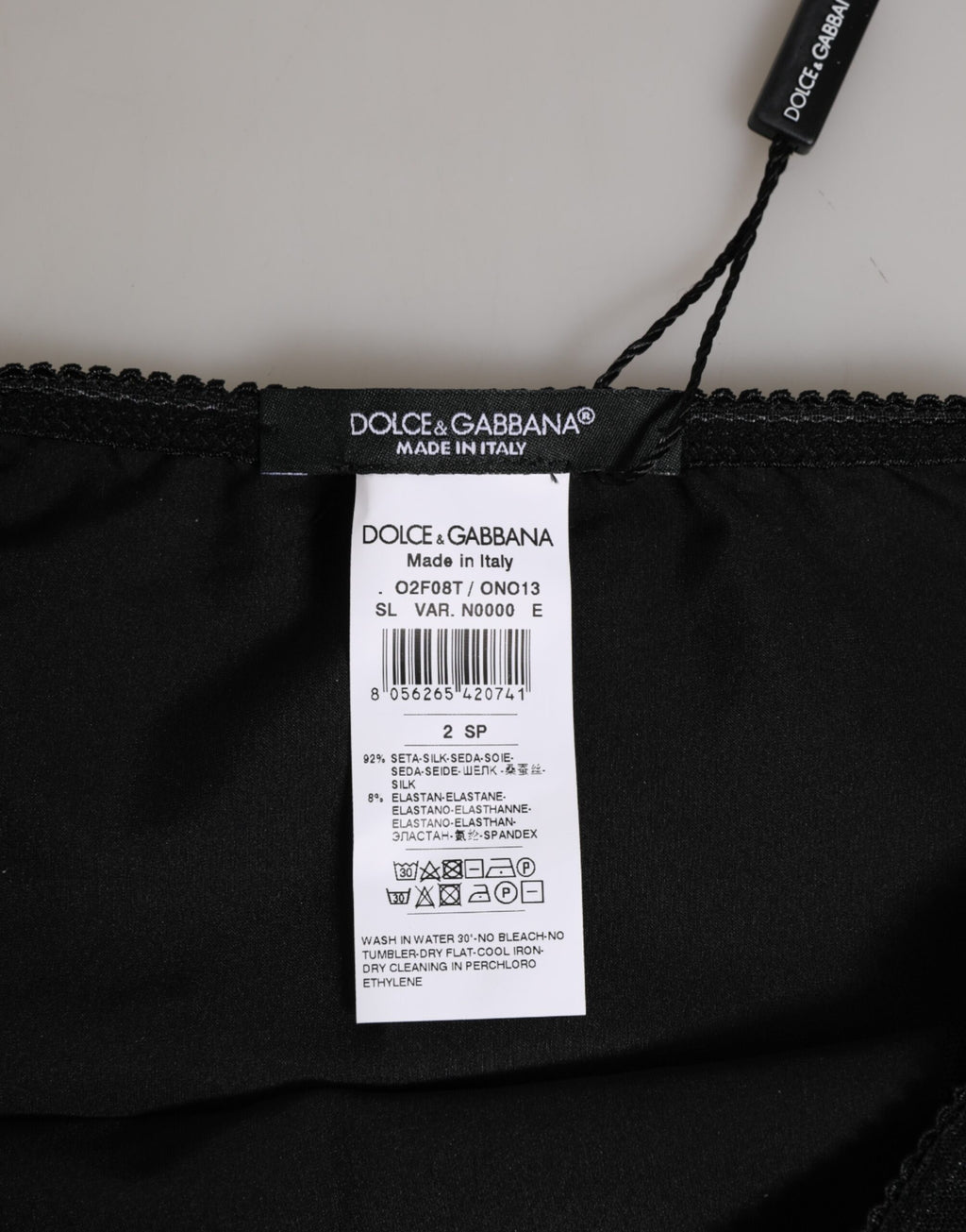 Dolce & Gabbana Black High-Waist Silk-Stretch Briefs Underwear