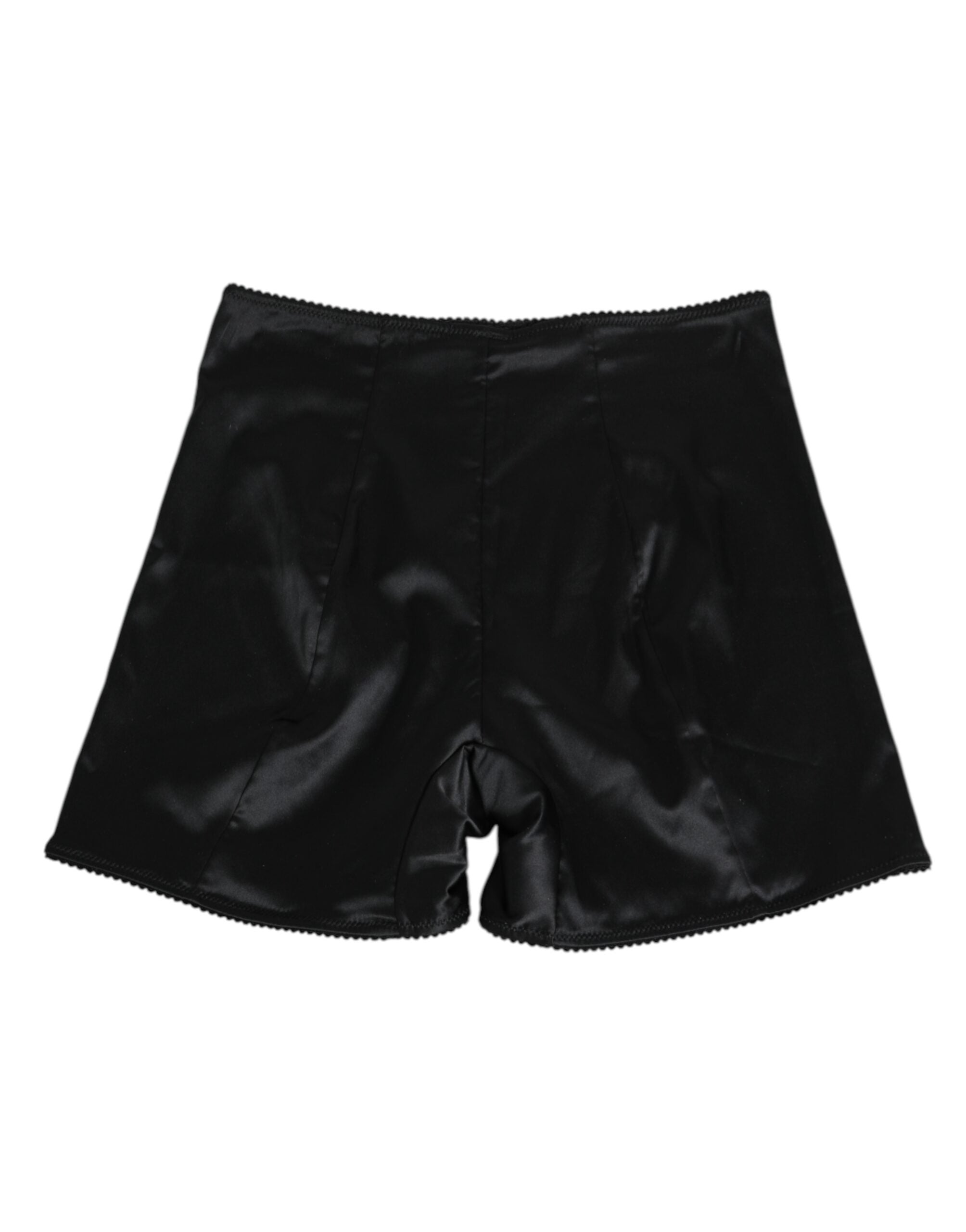 Dolce & Gabbana Schwarzer Seiden-Stretch-Slip Radfahren Frauen Unterwäsche