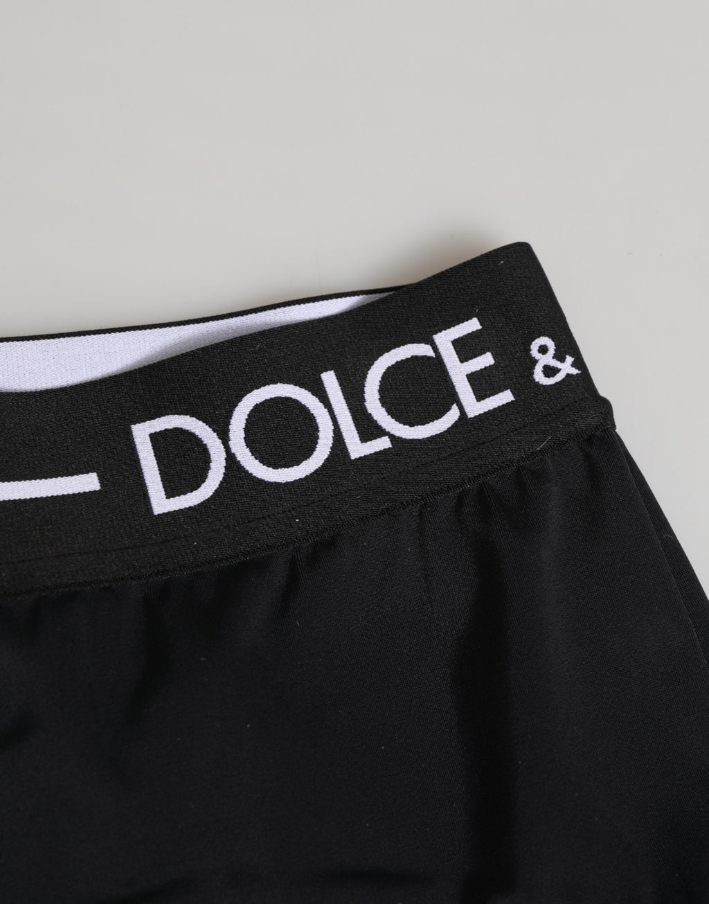 Dolce & Gabbana Schwarze Nylon-Logo-Bund-Shorts Unterwäsche