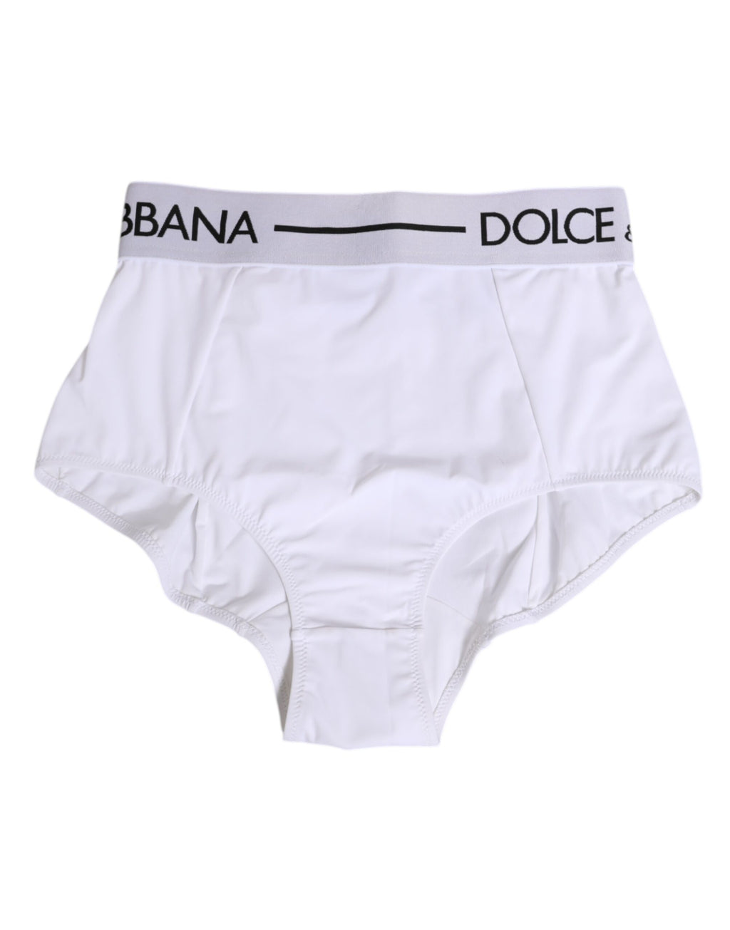 Dolce & Gabbana White Nylon Logo Waistband Culotte Underwear