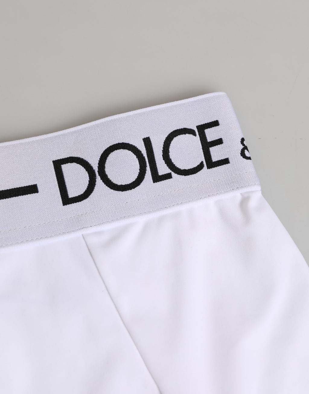 Dolce & Gabbana White Nylon Logo Waistband Culotte Underwear