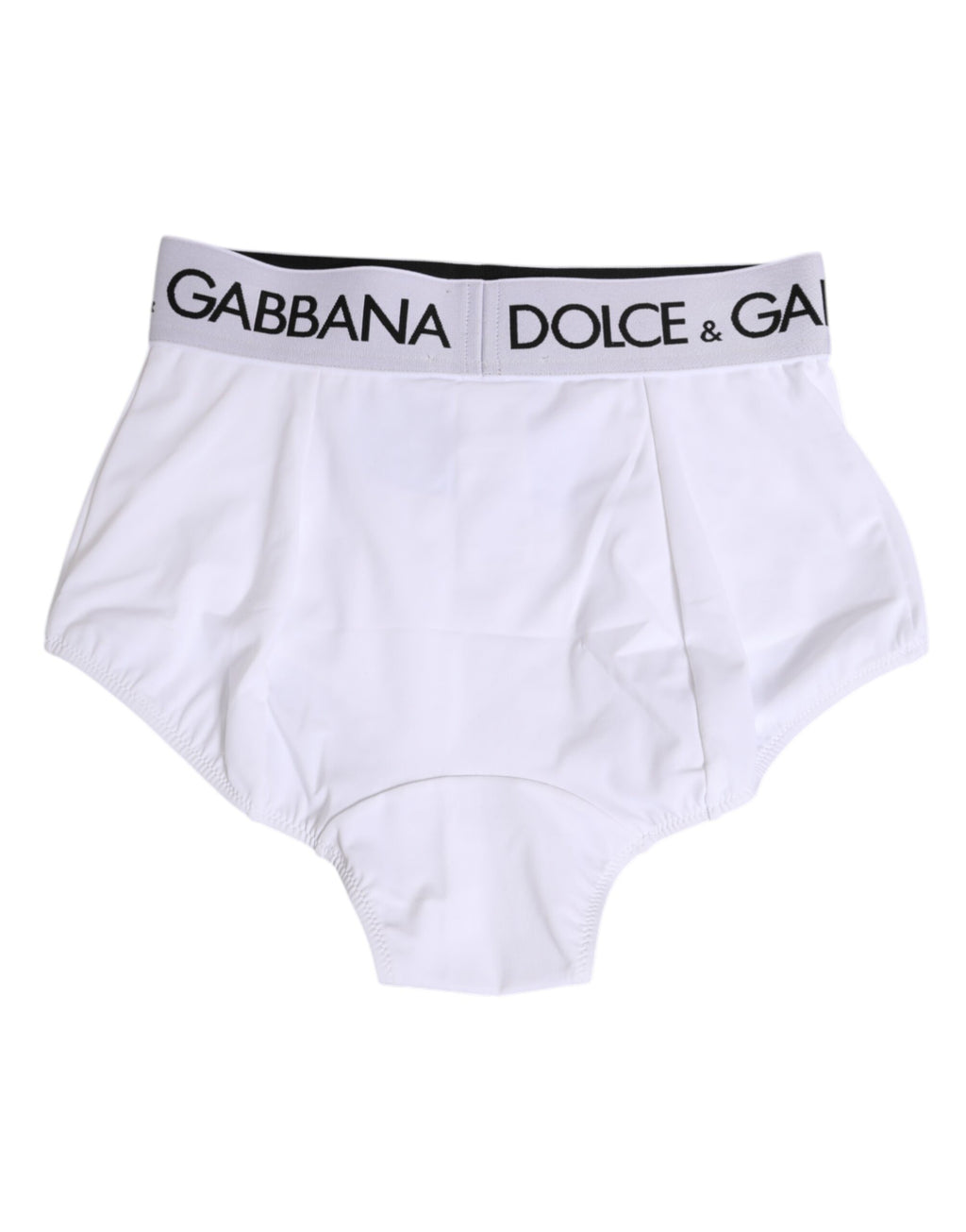 Dolce & Gabbana White Nylon Logo Waistband Culotte Underwear