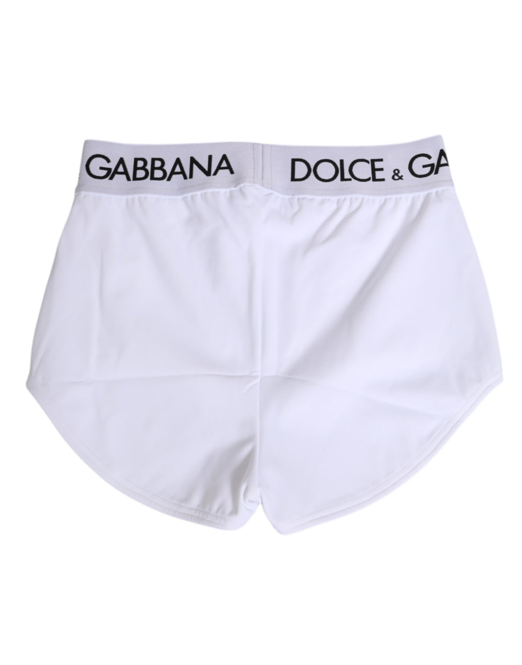 Dolce & Gabbana Weiße Nylon-Logo-Bund-Shorts Unterwäsche