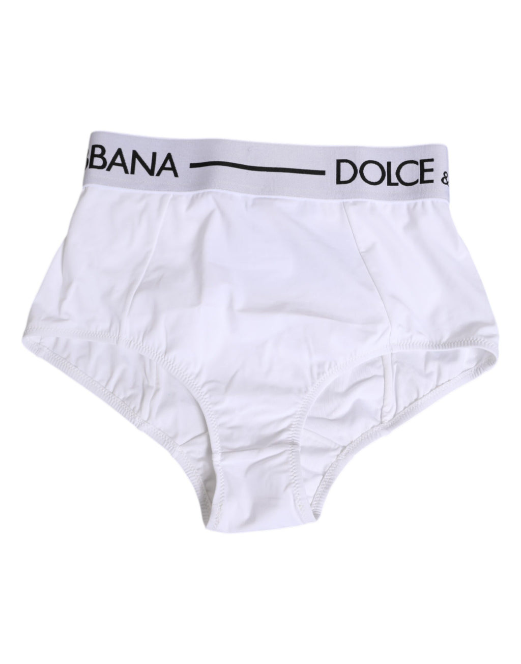 Dolce & Gabbana White Nylon Logo Waistband Briefs Underwear