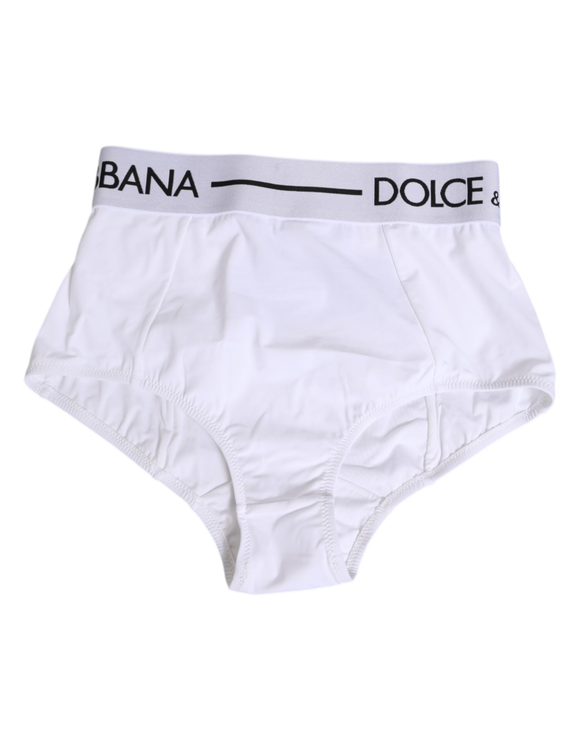 Dolce & Gabbana White Nylon Logo Waistband Briefs Underwear