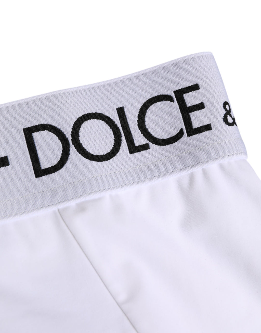 Dolce & Gabbana White Nylon Logo Waistband Briefs Underwear