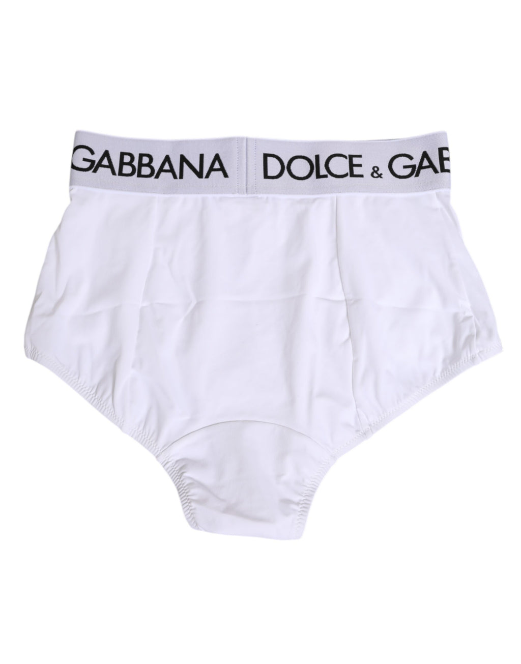 Dolce & Gabbana White Nylon Logo Waistband Briefs Underwear