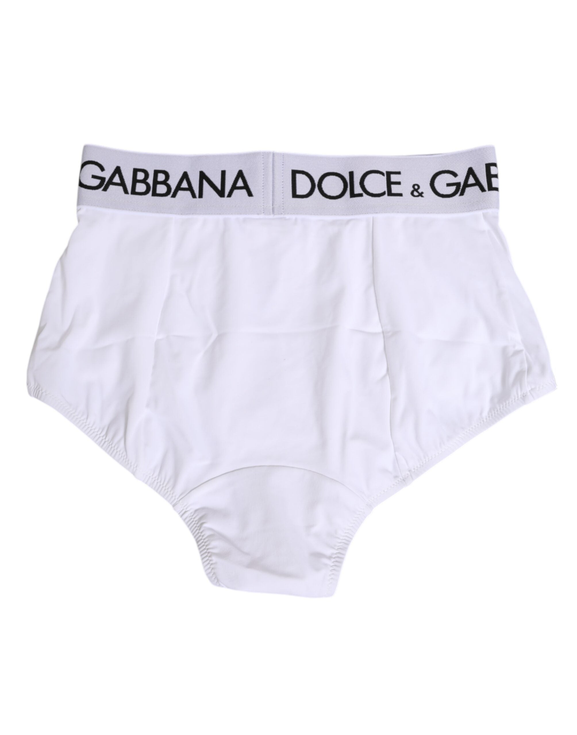 Dolce & Gabbana White Nylon Logo Waistband Briefs Underwear