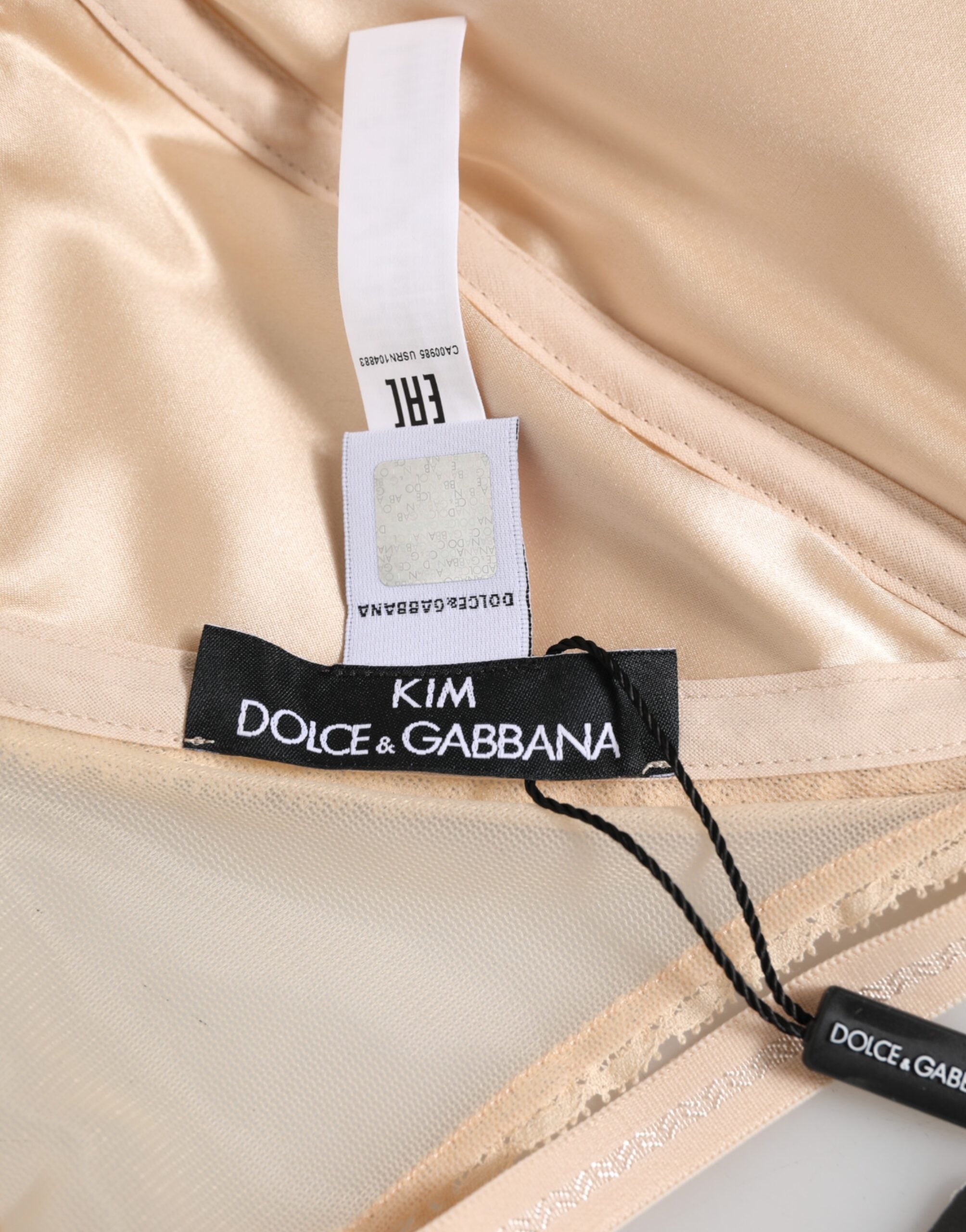 Dolce & Gabbana Beige Nylon Triangle Soft Cup Bra Underwear