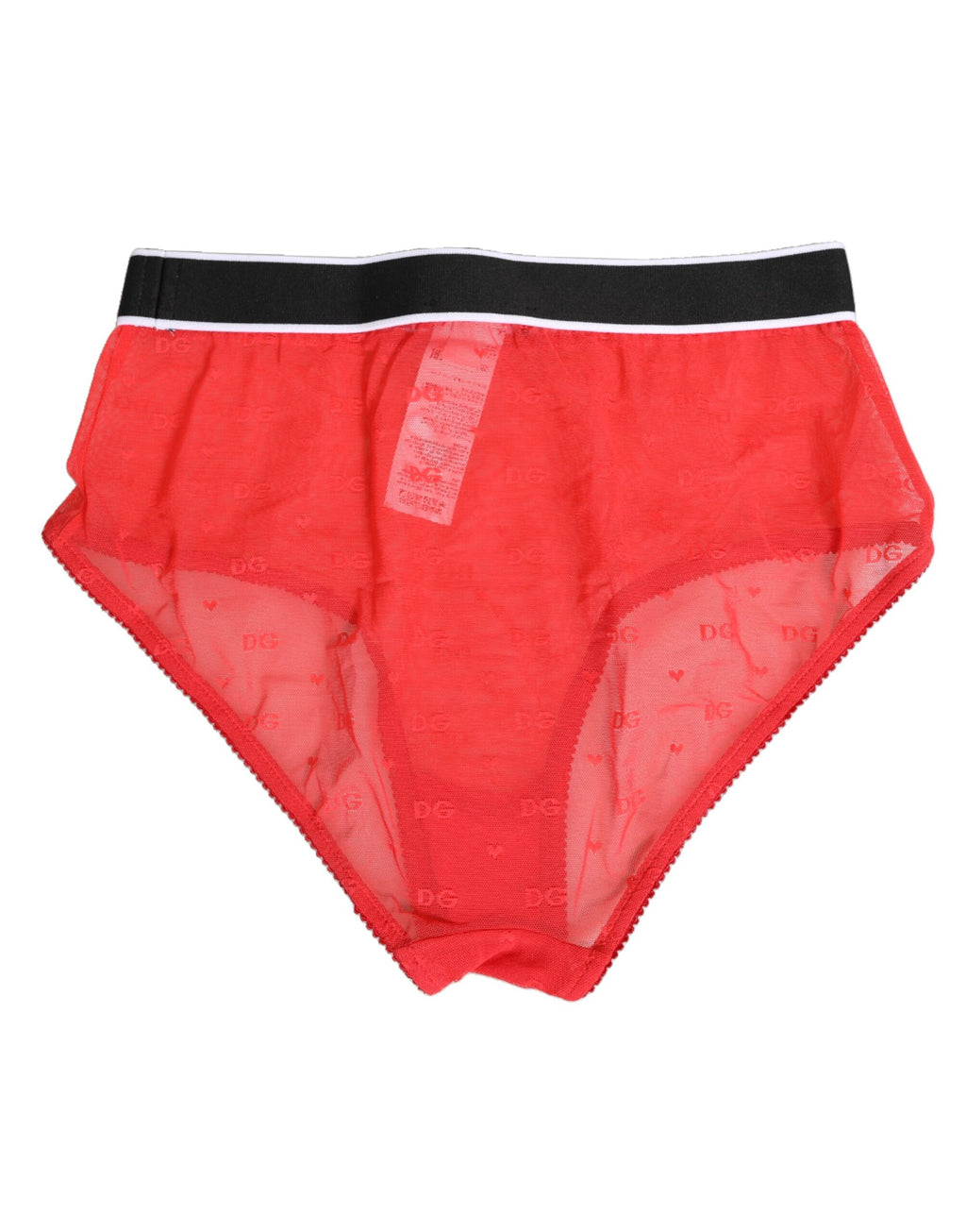 Dolce & Gabbana Red Nylon Logo Waistband Brief Underwear