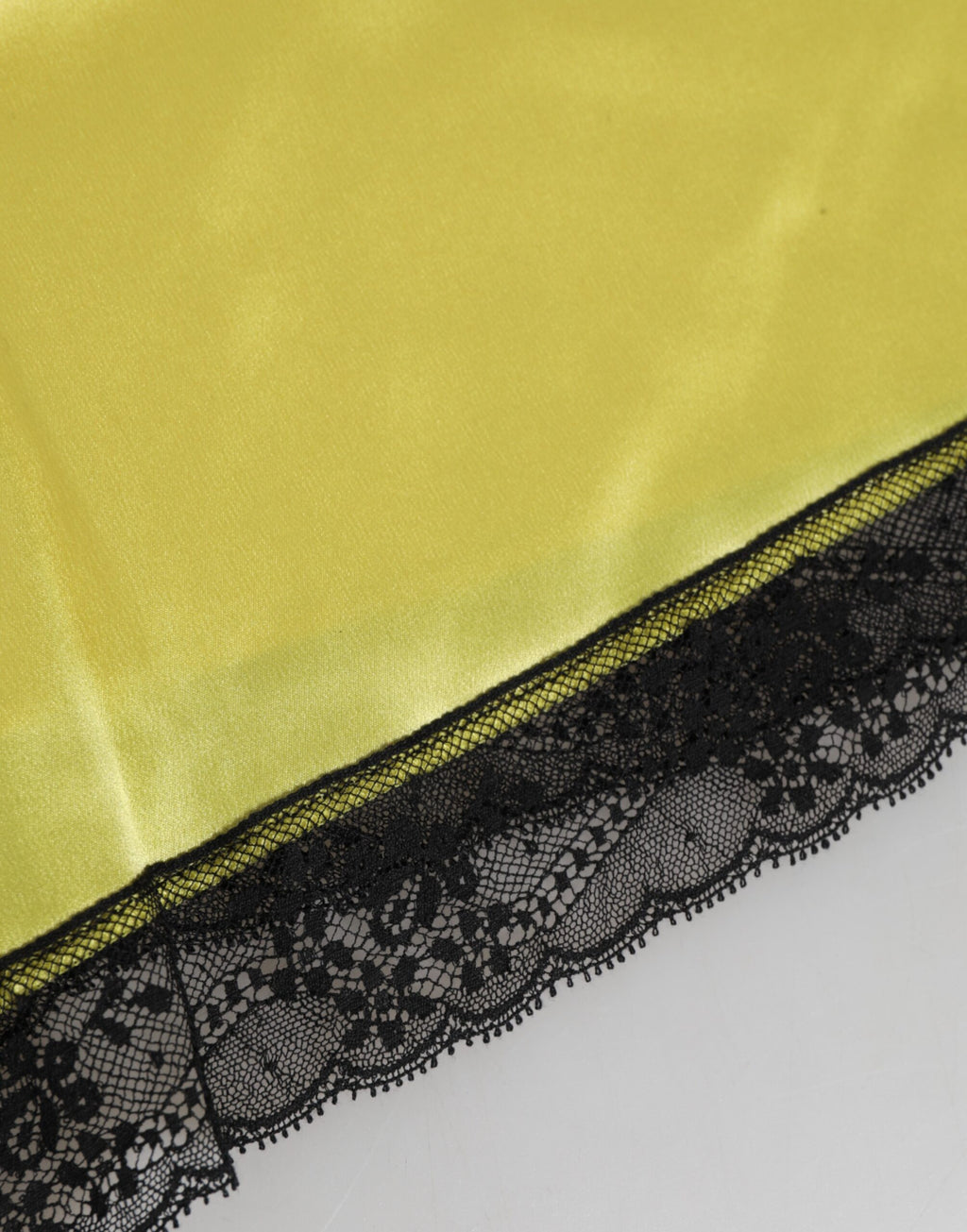 Dolce & Gabbana Yellow Mid-Rise Silk Satin Underwear Shorts