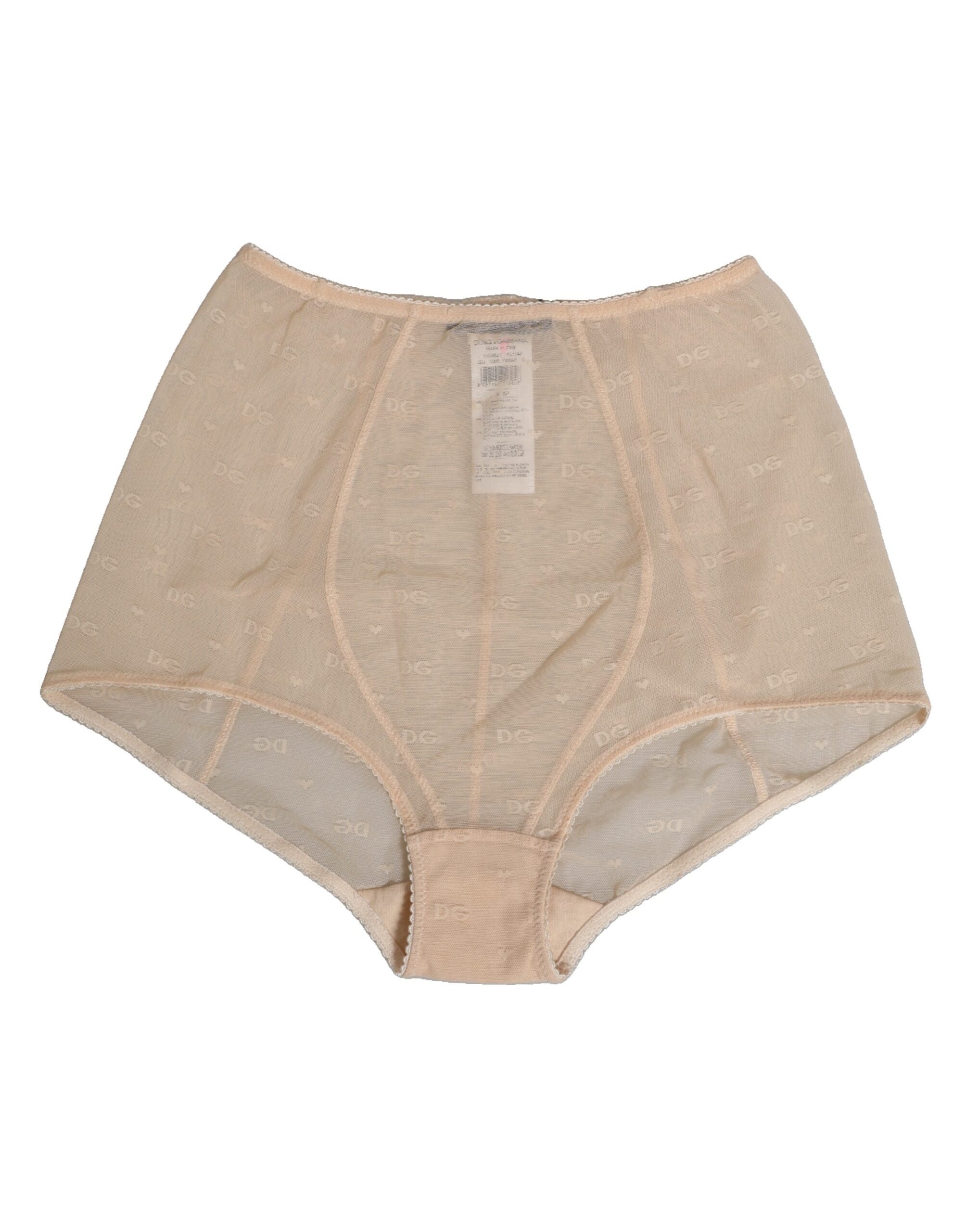 Dolce & Gabbana Beige Nylon Hip Belt Panty Underwear
