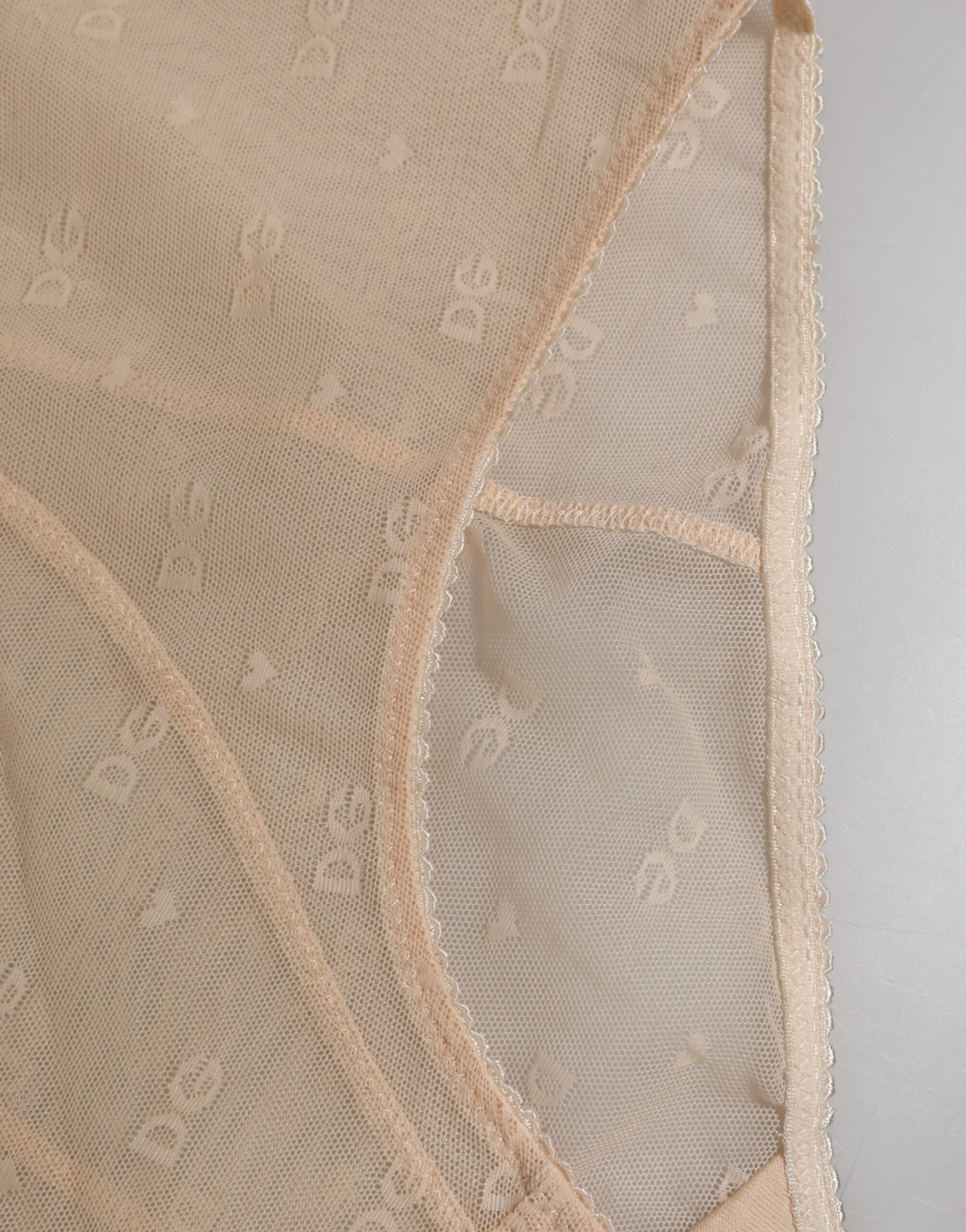 Dolce & Gabbana Beige Nylon Hip Belt Panty Underwear