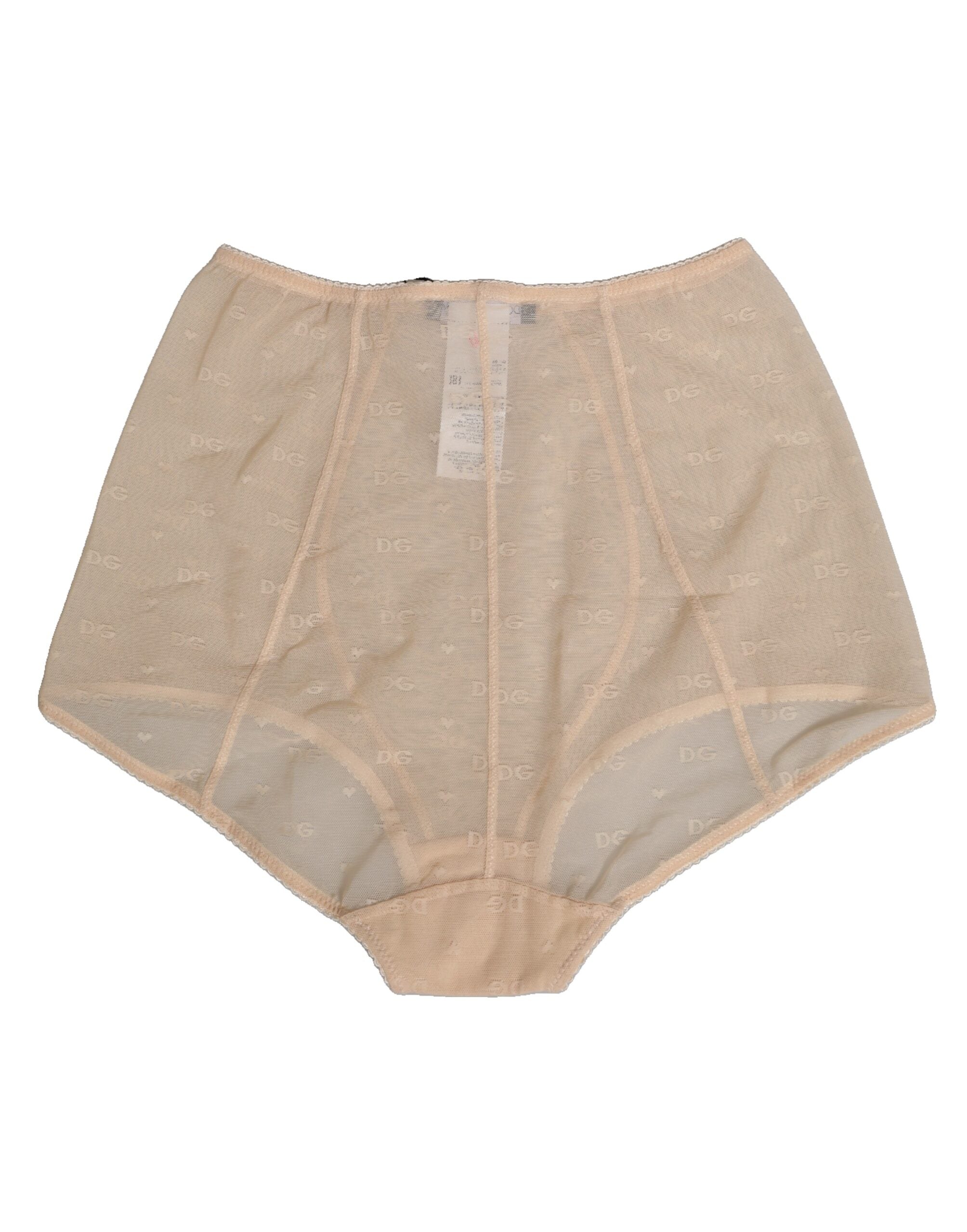 Dolce & Gabbana Beige Nylon Hip Belt Panty Underwear