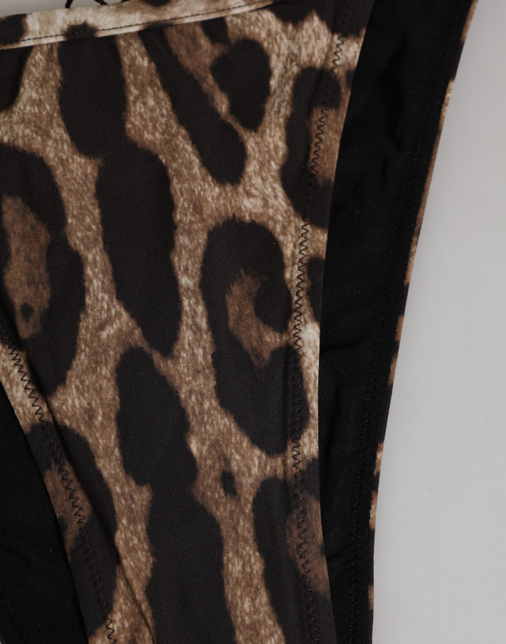 Dolce & Gabbana Brauner Leopard Dreieck Tanga Panty Unterwäsche