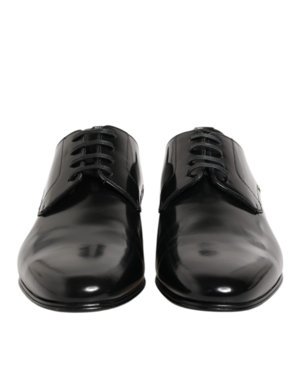 Dolce & Gabbana Schwarzes Kalbsleder Derby Herren Anzugschuhe