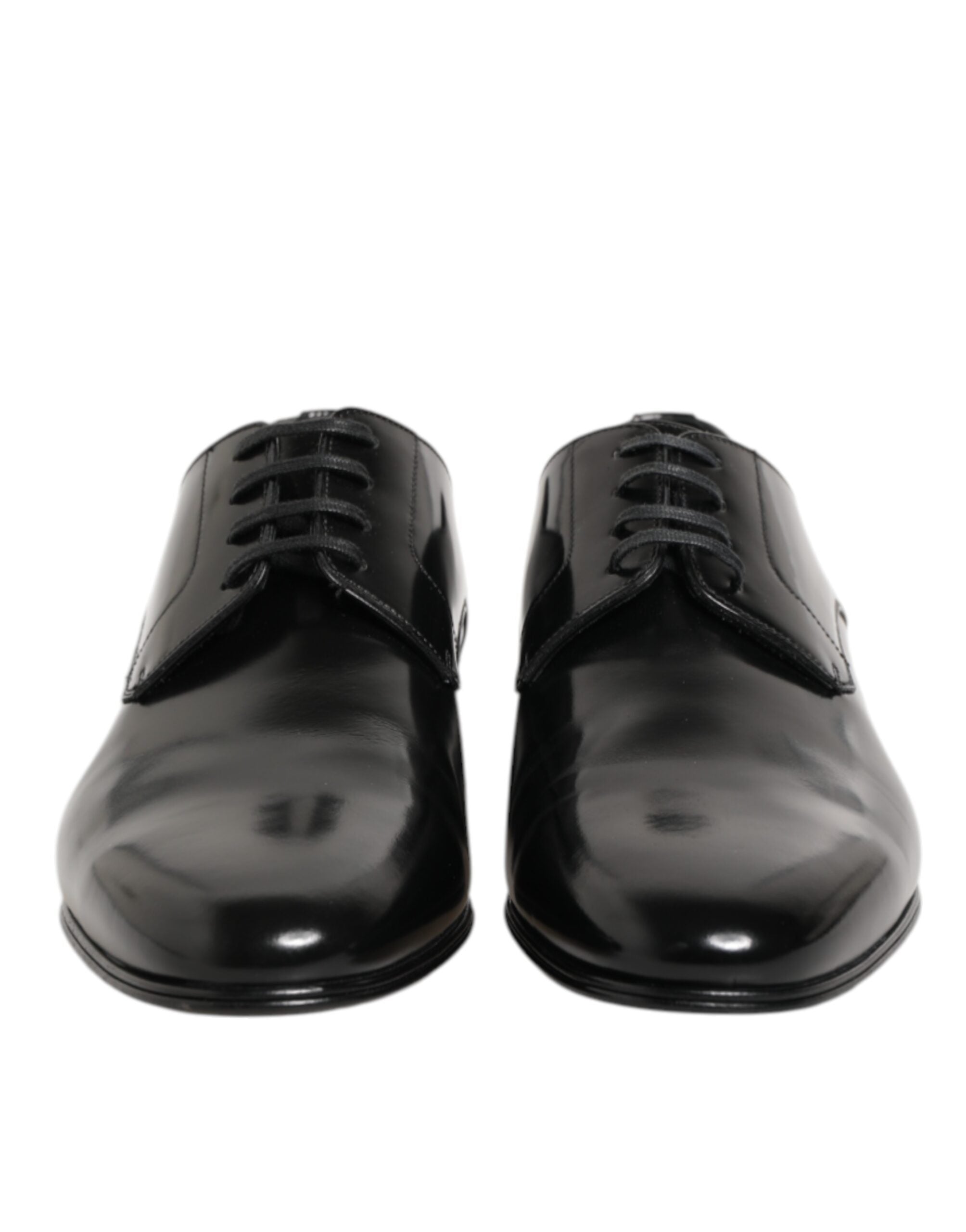 Dolce & Gabbana Black Calfskin Derby Men's Dress Shoes