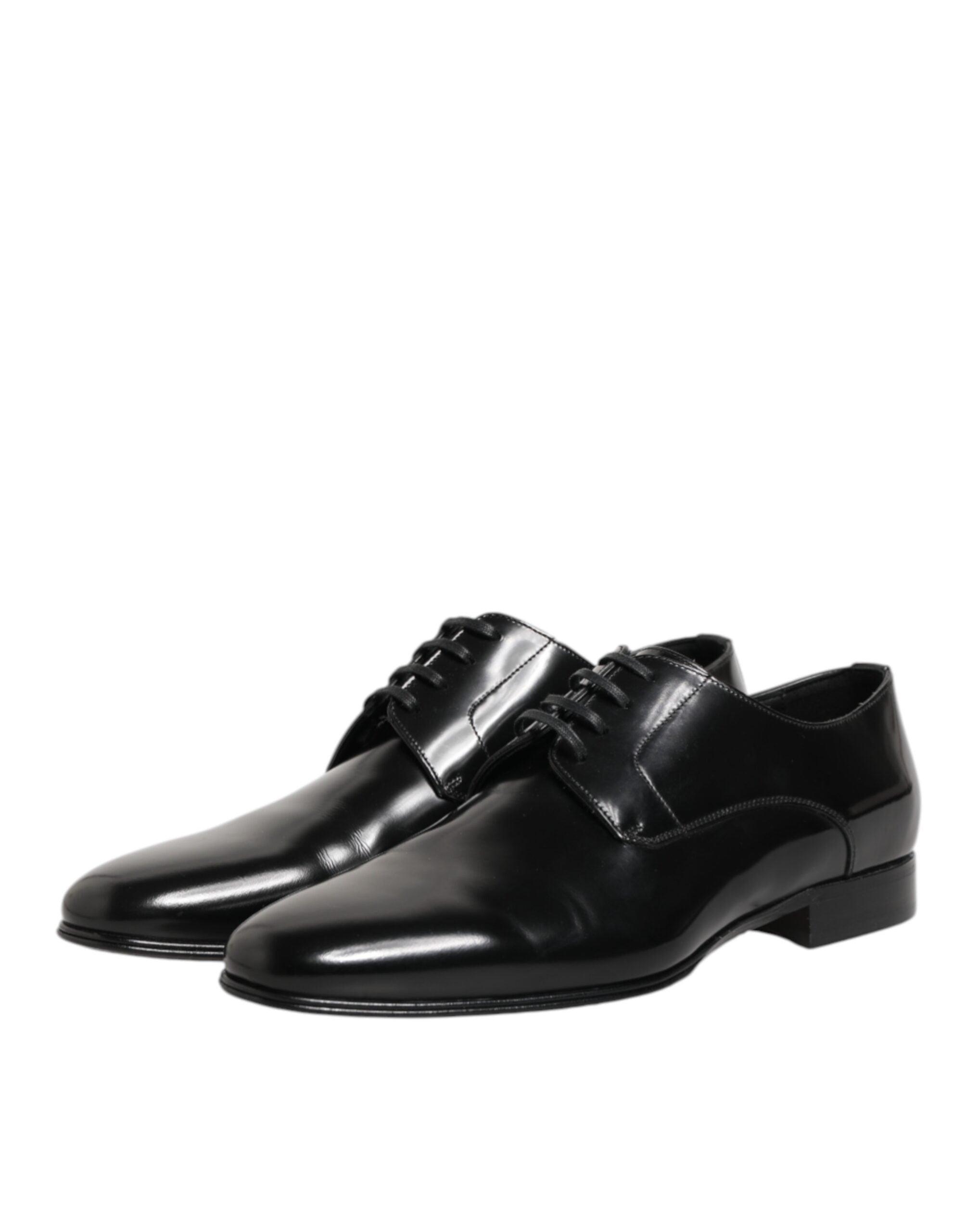 Dolce & Gabbana Black Calfskin Derby Men's Dress Shoes