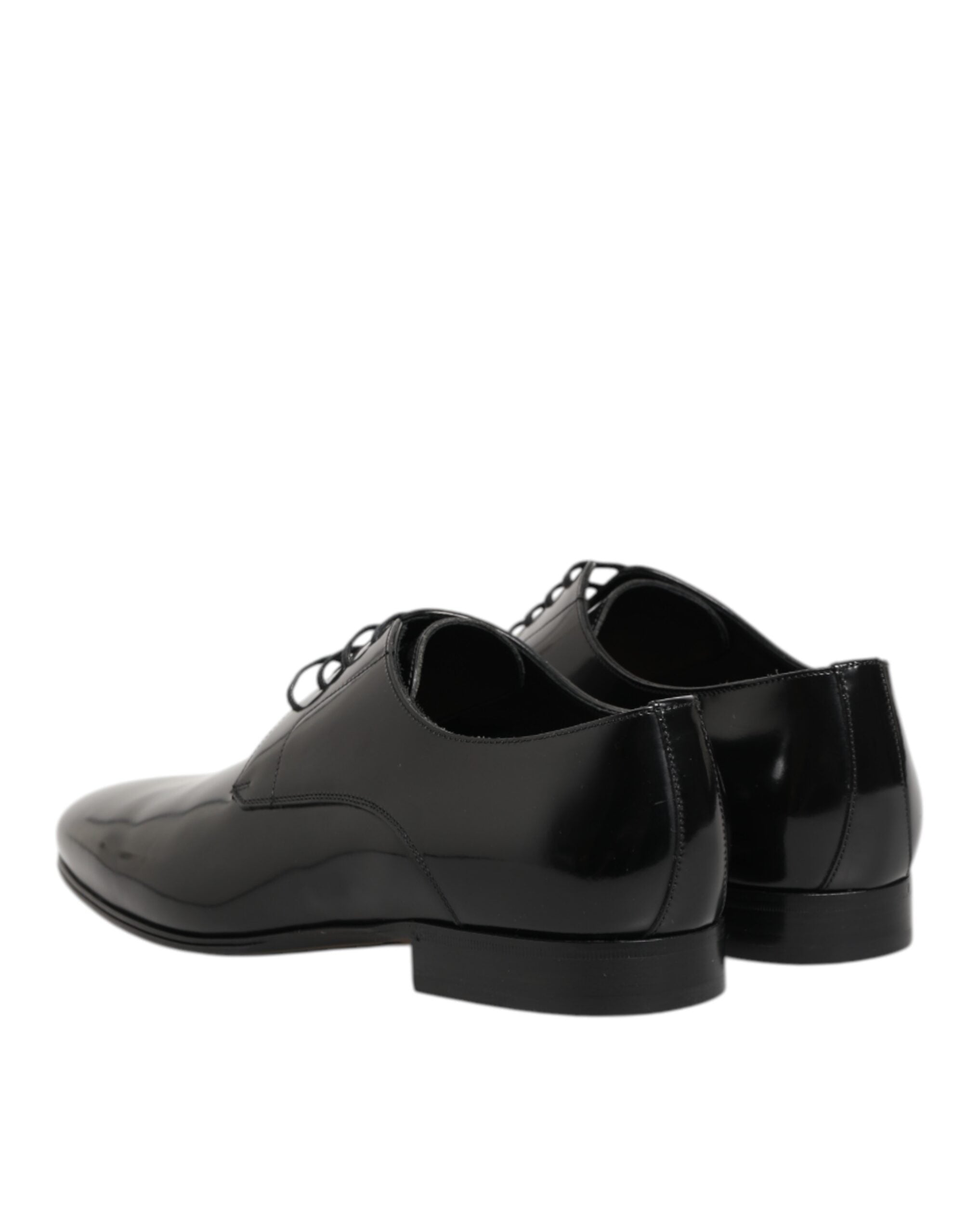 Dolce & Gabbana Schwarzes Kalbsleder Derby Herren Anzugschuhe