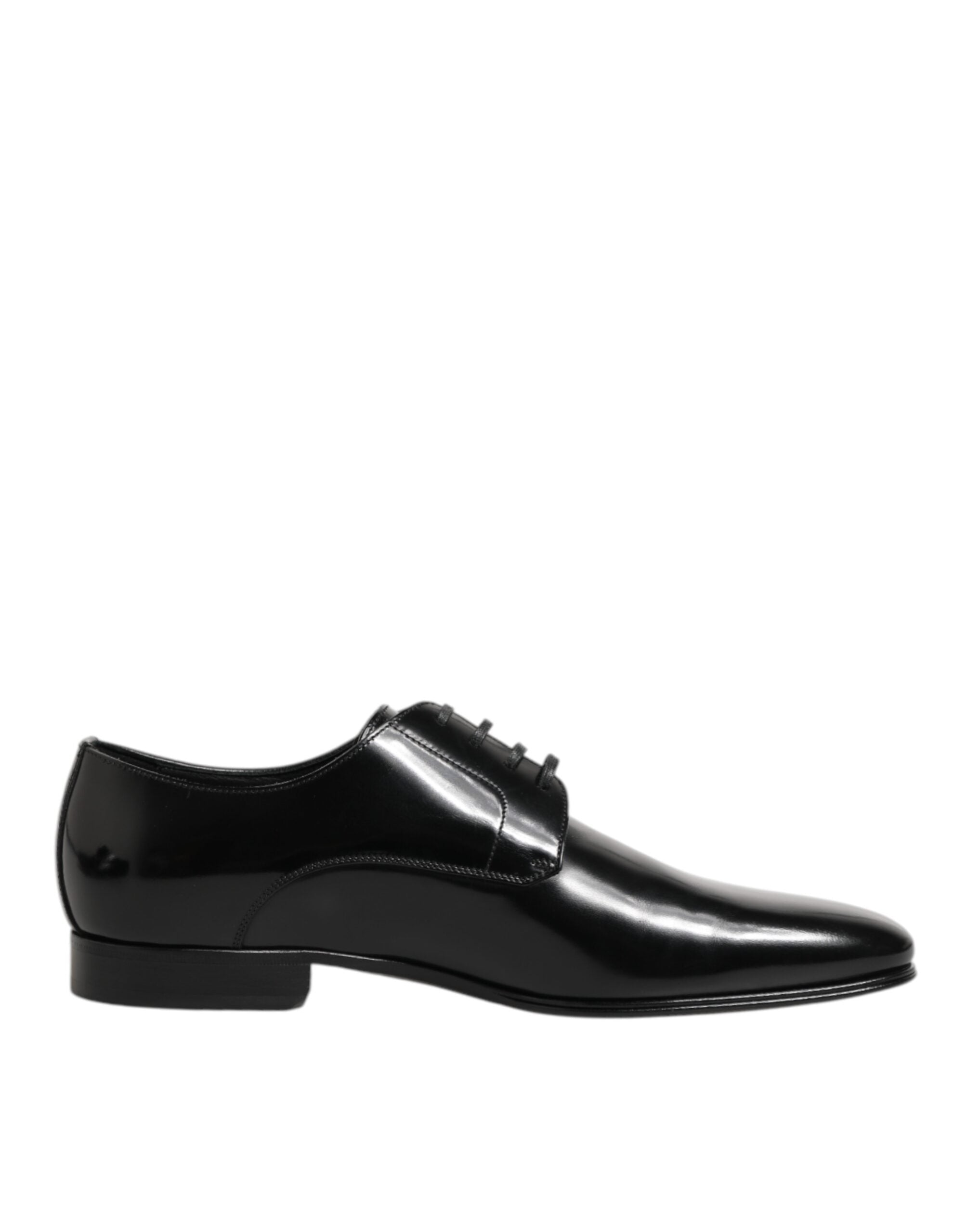 Dolce & Gabbana Black Calfskin Derby Men's Dress Shoes