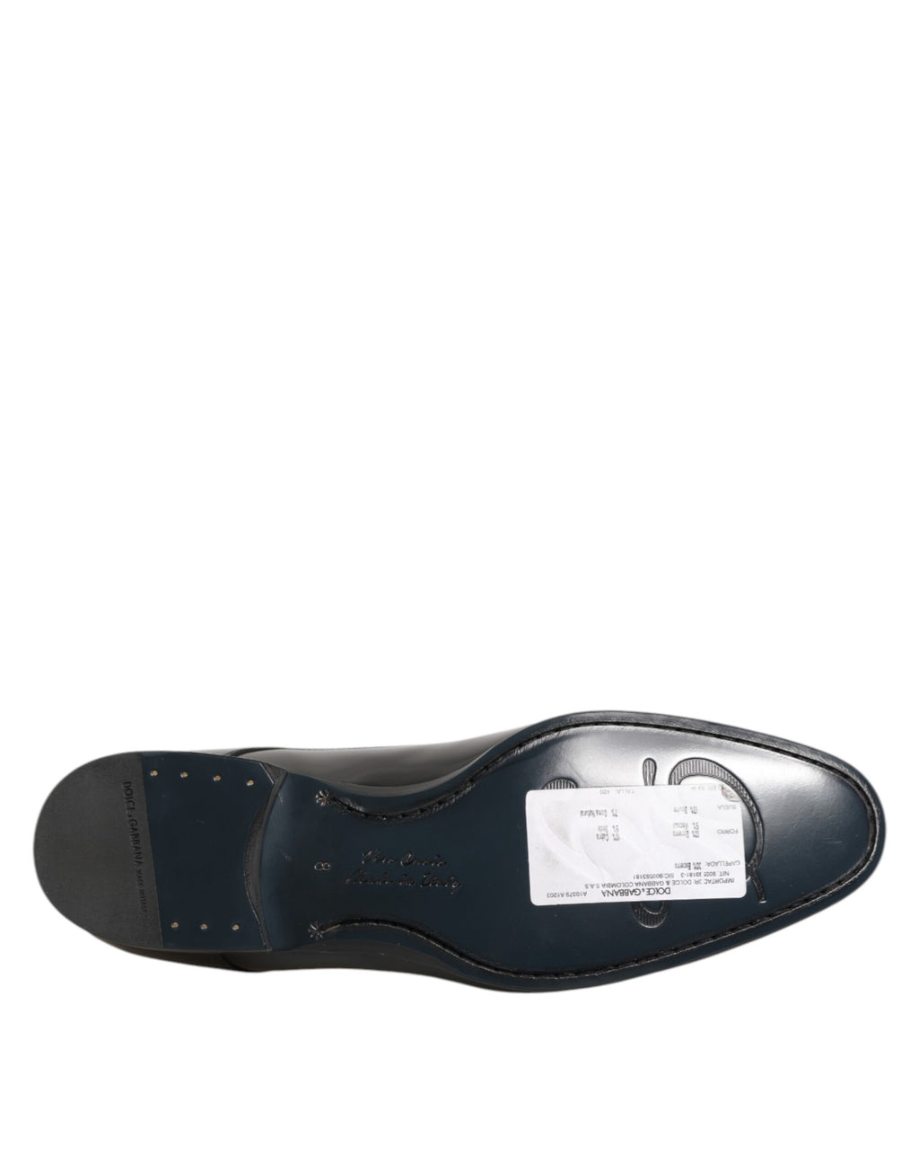 Dolce & Gabbana Schwarzes Kalbsleder Derby Herren Anzugschuhe
