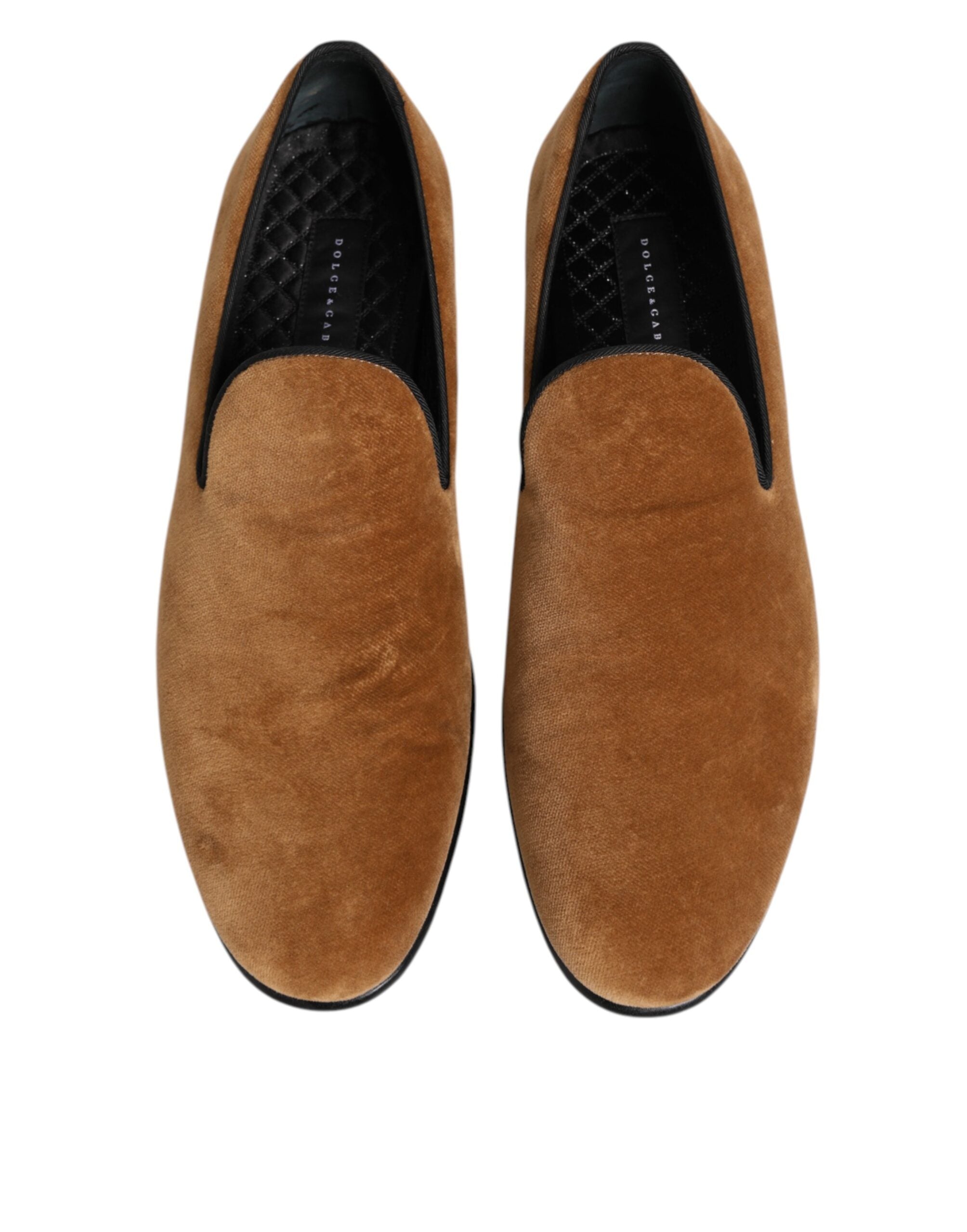 Dolce & Gabbana Brown Suede Slip-On Men's Loafers Formal Shoes