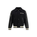 Golden Goose Black Wool Fleece Bomber Jacket
