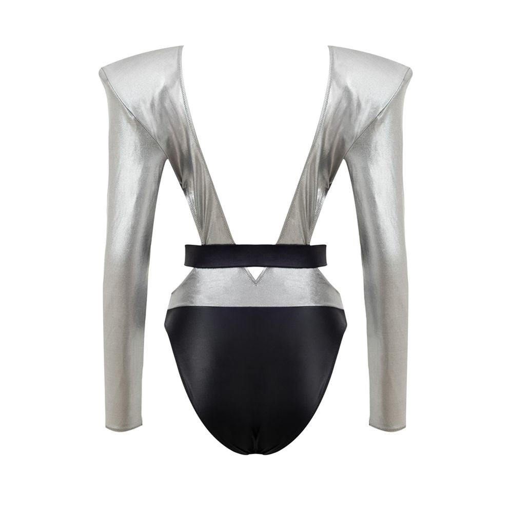 Dolce & Gabbana Grey One-Piece Viscose Swimsuit