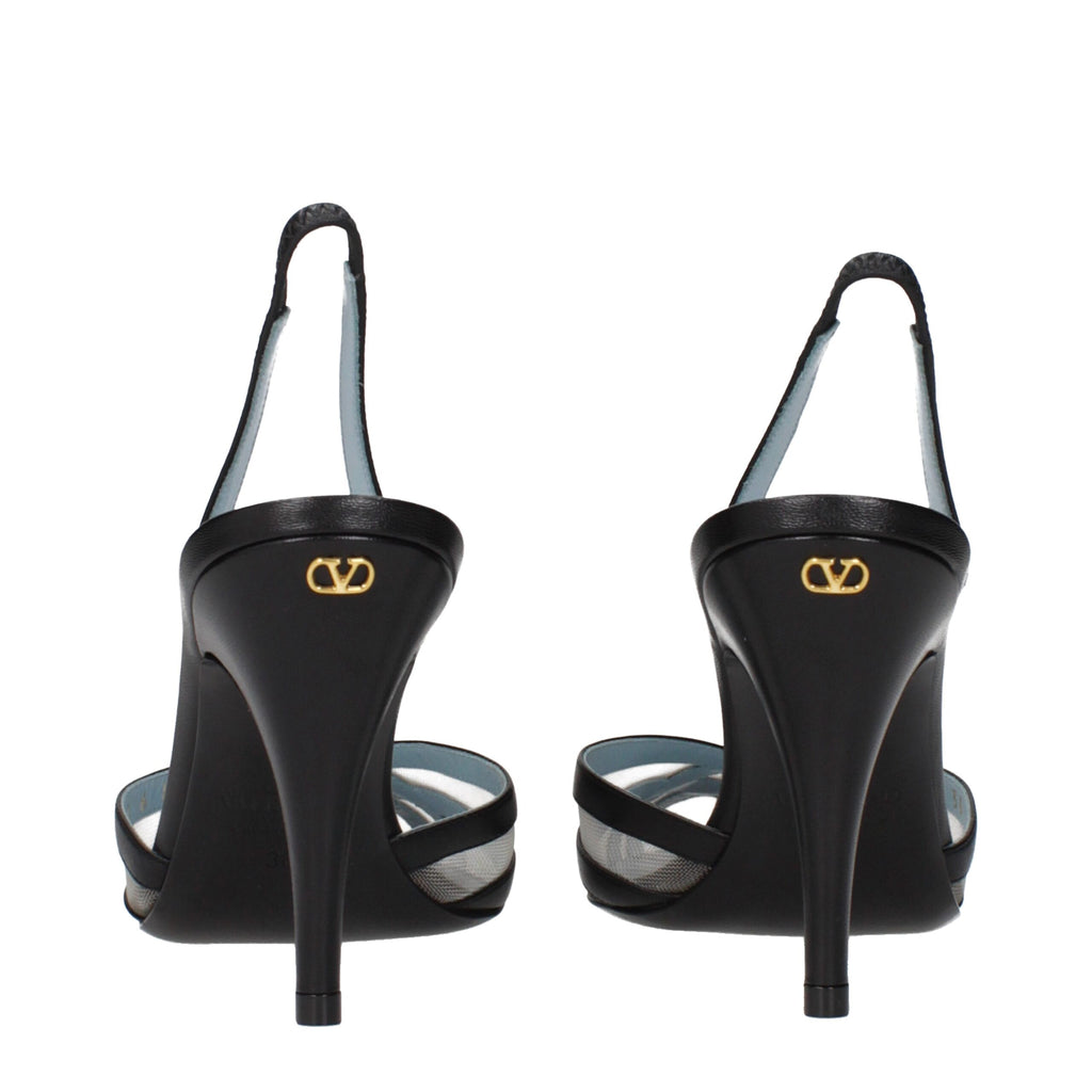 Valentino Garavani Schwarze Leder Pumps mit hohem Absatz