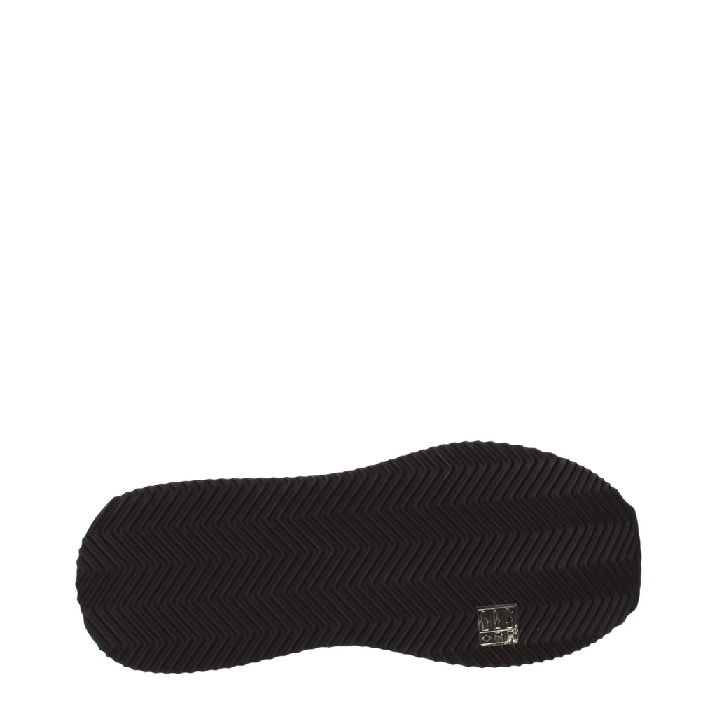 Dolce & Gabbana Braune Stoff-Sneaker mit niedrigem Schaft
