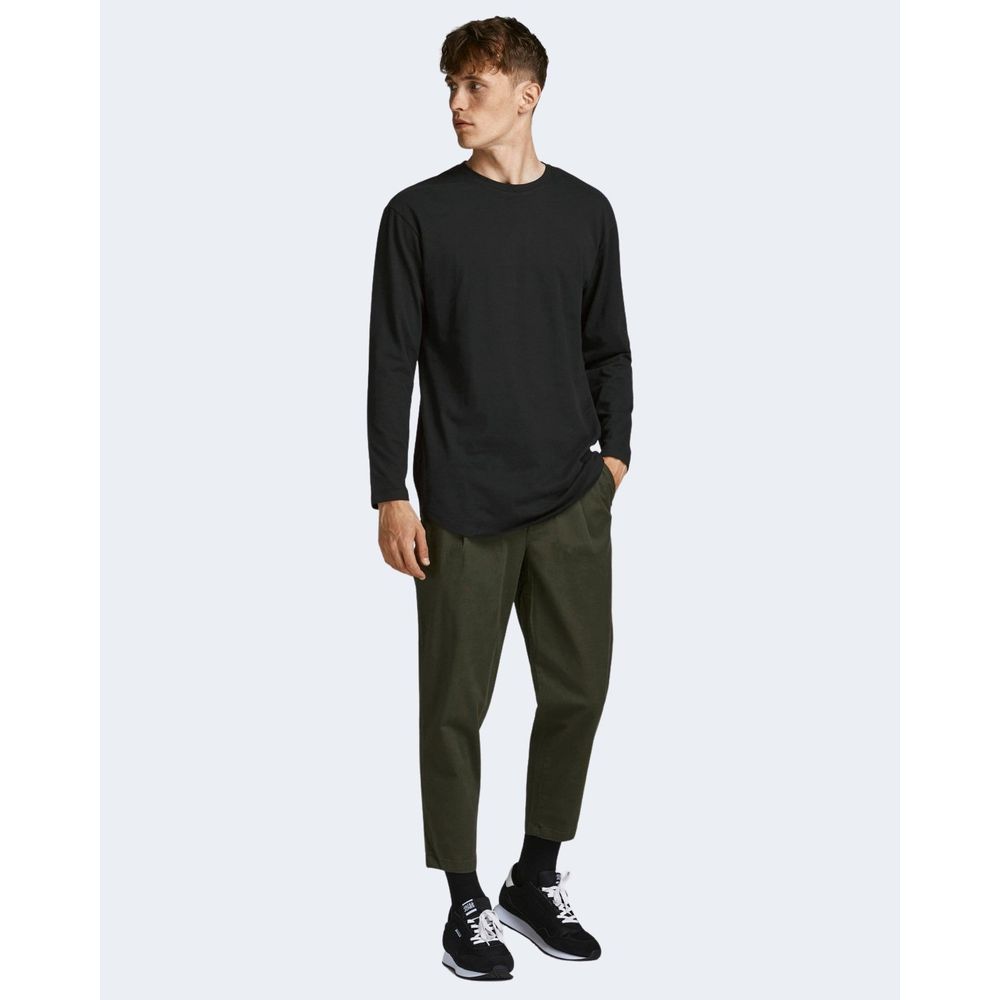 Jack Jones Schwarzes Langarmshirt aus Baumwolle