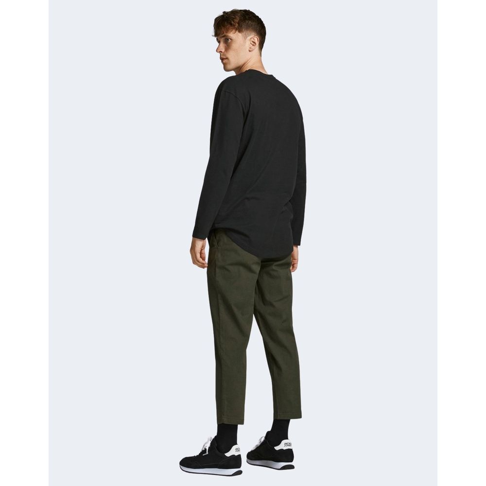 Jack Jones Schwarzes Langarmshirt aus Baumwolle