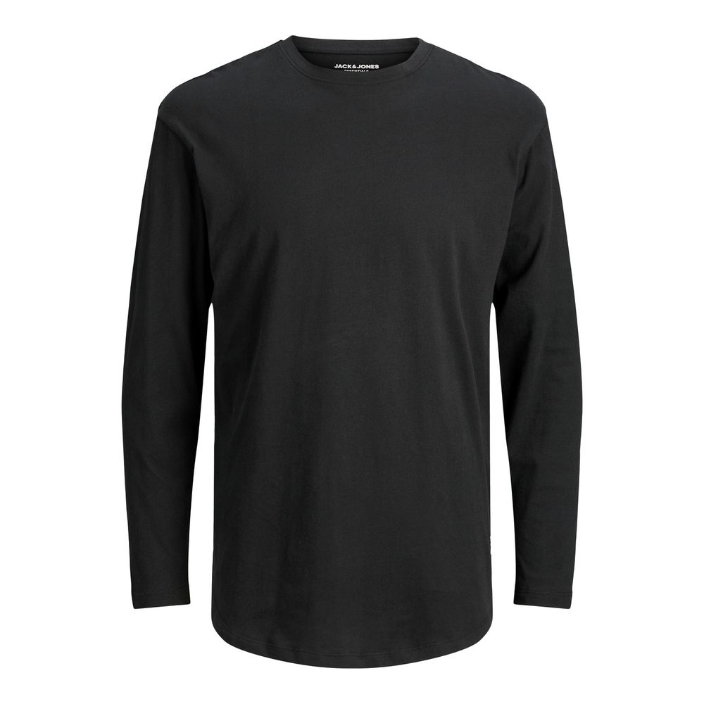 Jack Jones Schwarzes Langarmshirt aus Baumwolle