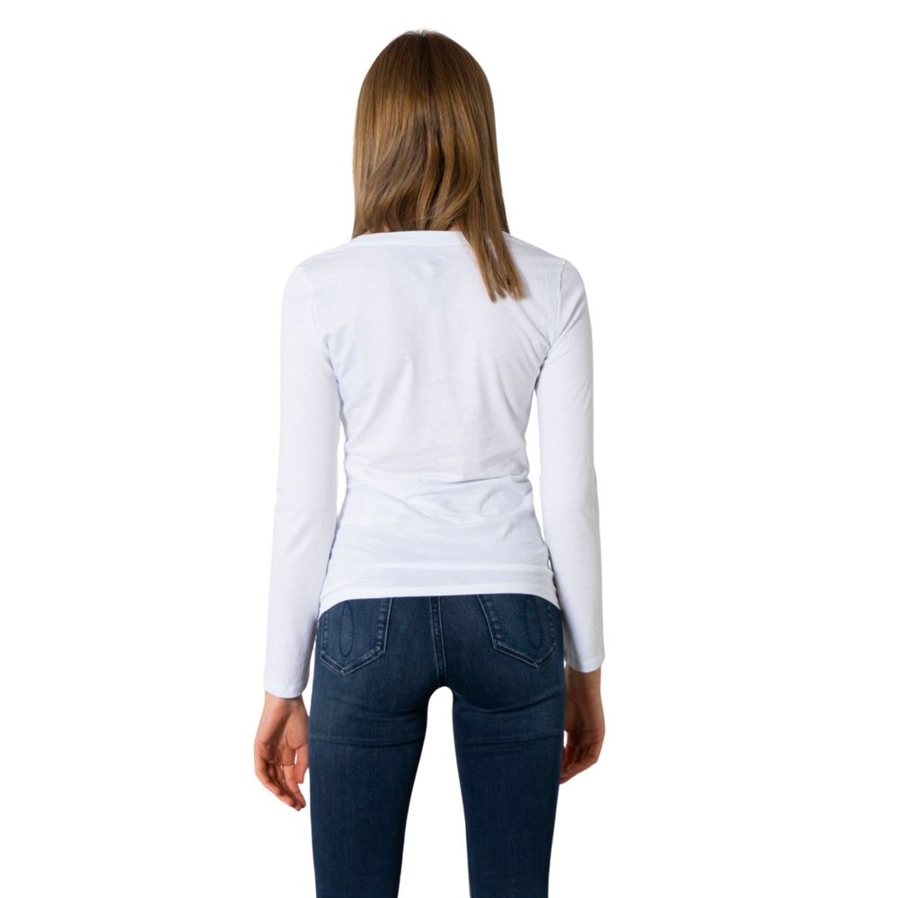 Armani Exchange Weißes Langarmshirt aus Baumwolle