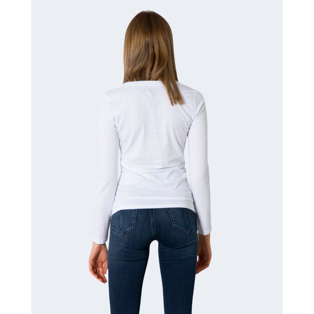 Armani Exchange Weißes Langarmshirt aus Baumwolle