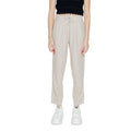 Only Beigefarbene Leinen-Freizeithose