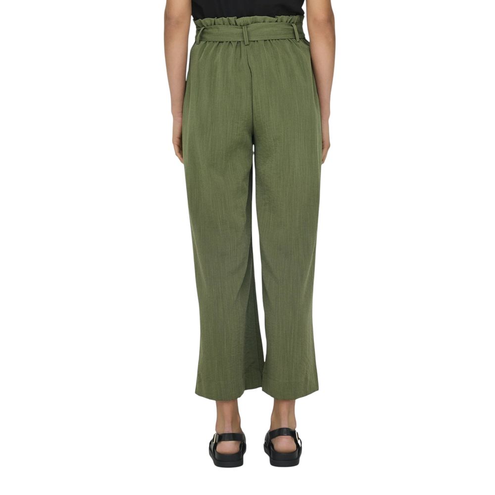 Only Grüne Viskose-Hose im Casual-Look