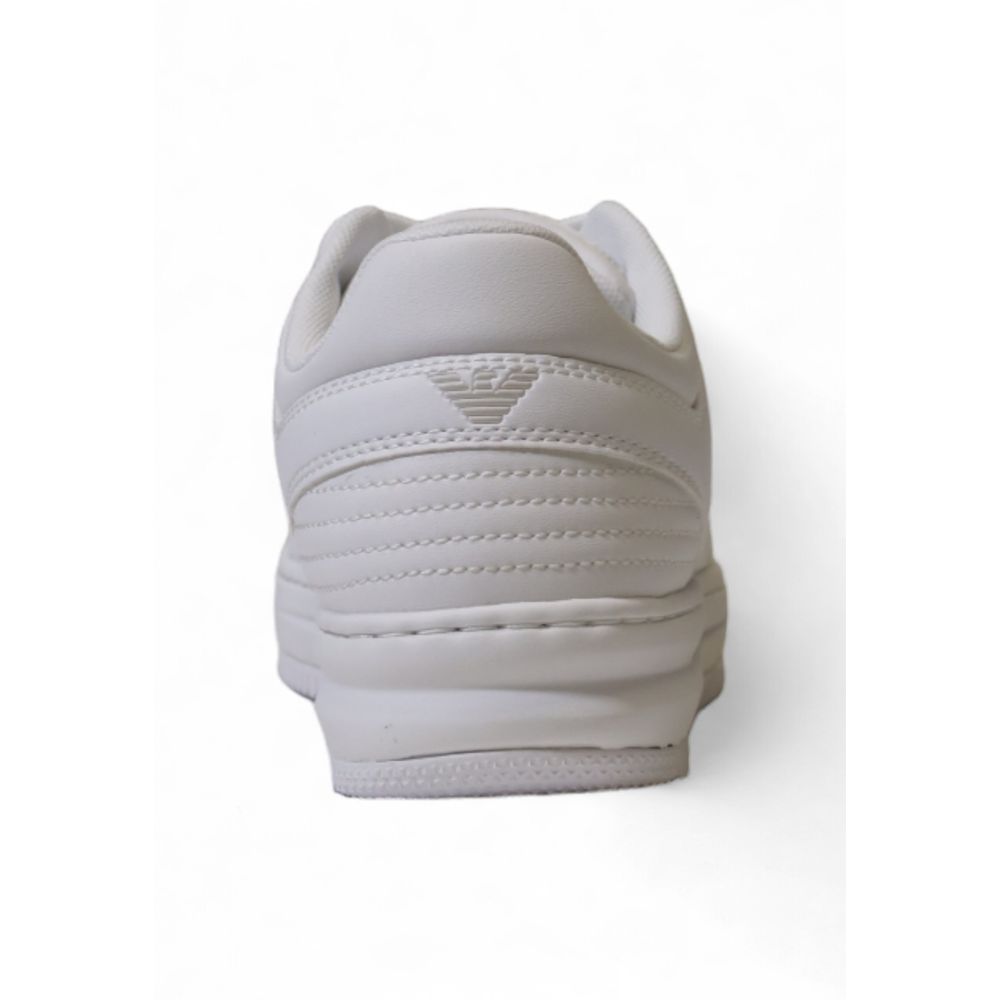 EA7 Emporio Armani Weiße Polyester-Sportschuhe