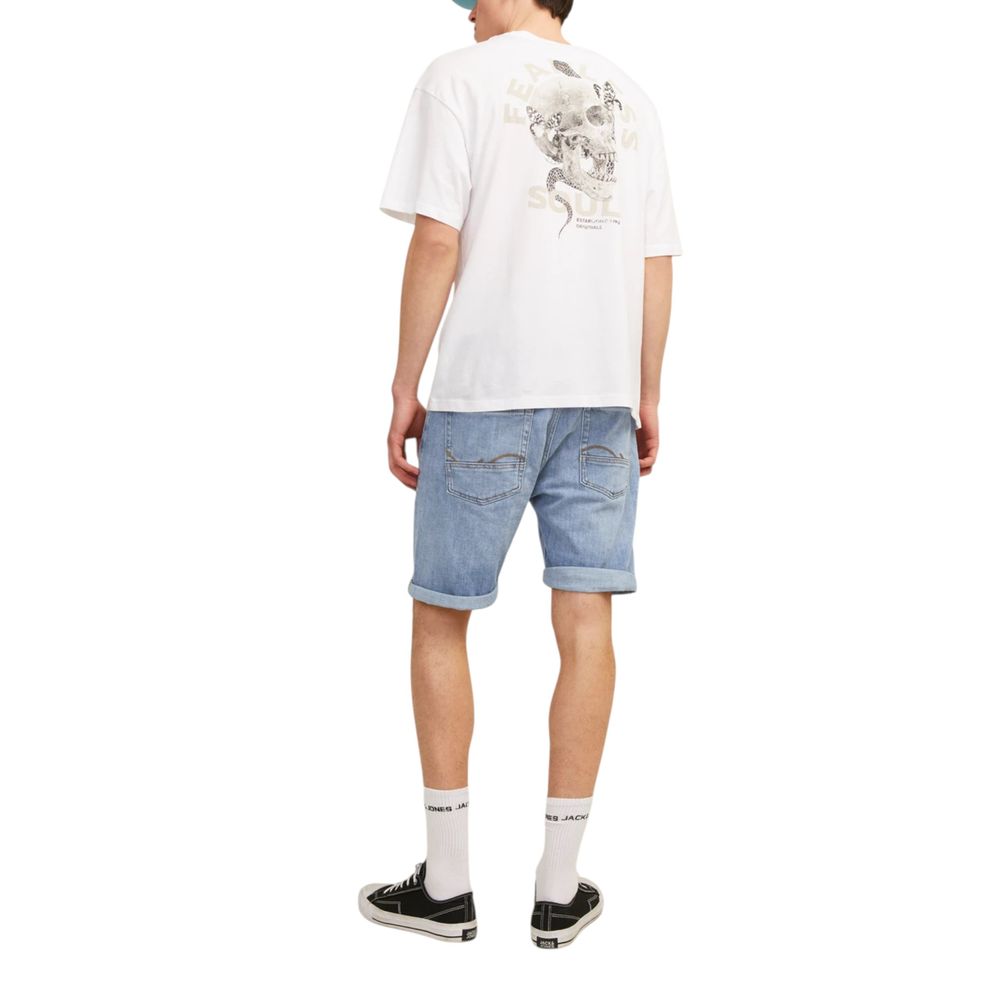 Jack Jones Hellblaue Baumwoll-Bermuda-Shorts