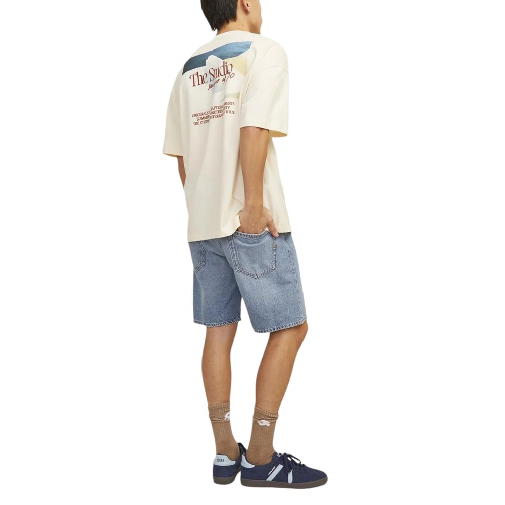 Jack Jones Blaue Baumwoll-Bermuda-Shorts