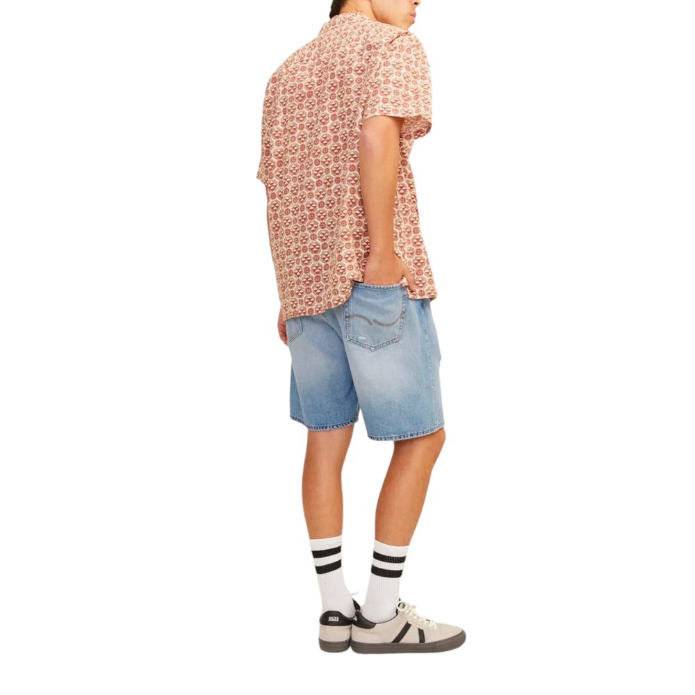 Jack Jones Hellblaue Baumwoll-Bermuda-Shorts