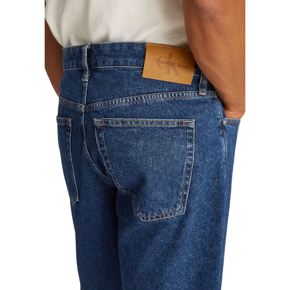 Calvin Klein Jeans Blaue Baumwoll-Bermudashorts