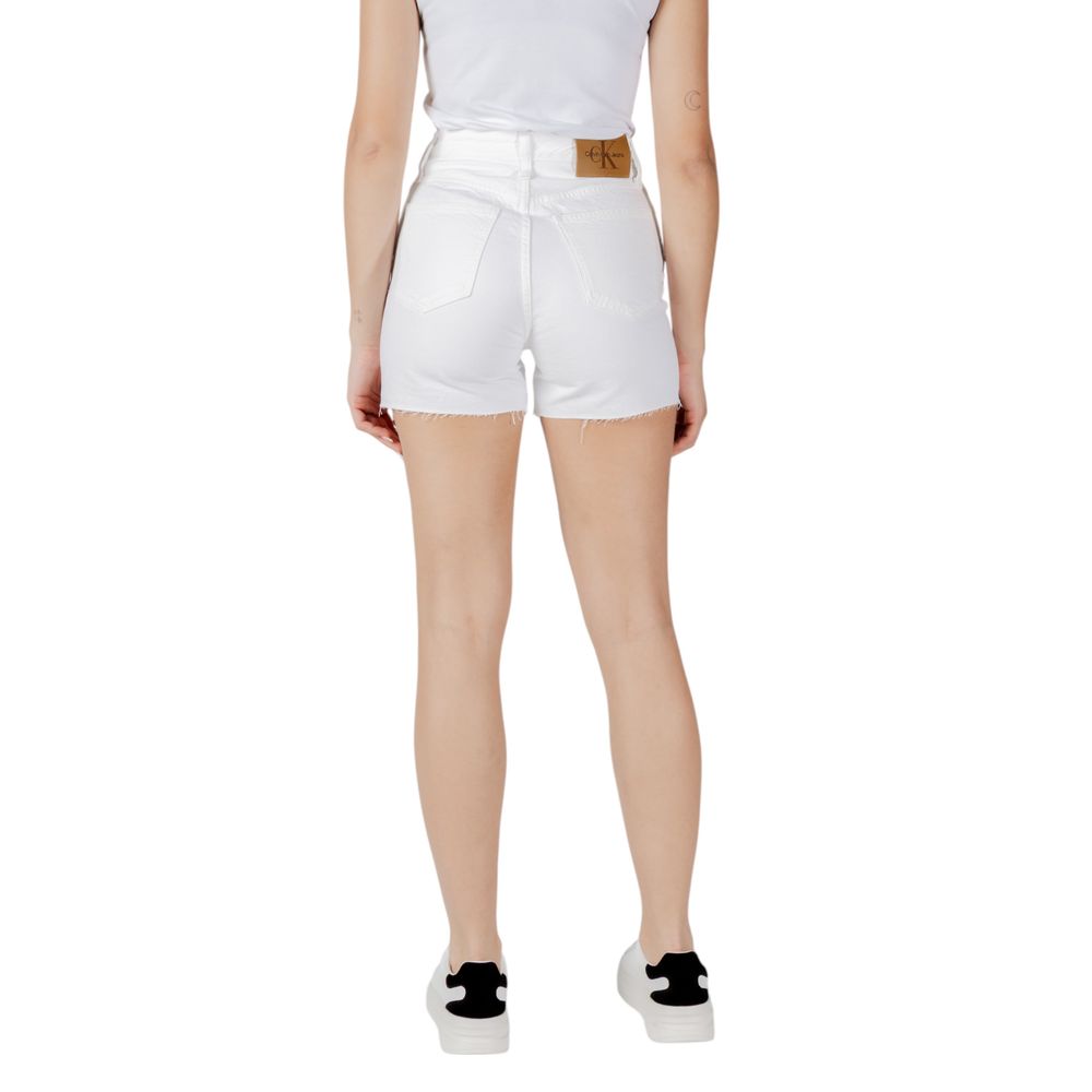 Calvin Klein Jeans Baumwollshorts in Weiß