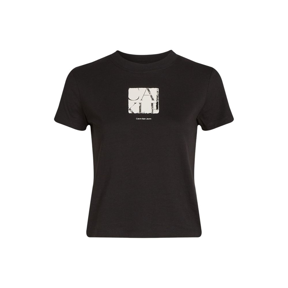 Calvin Klein Jeans Schwarzes T-Shirt aus recycelter Baumwolle