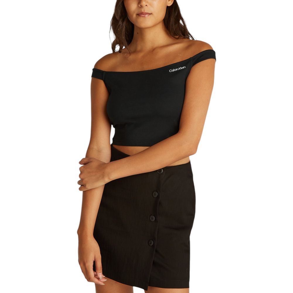 Calvin Klein Jeans Schwarzes Viskose-Top