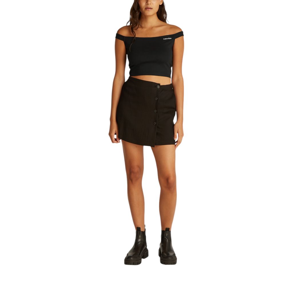 Calvin Klein Jeans Schwarzes Viskose-Top