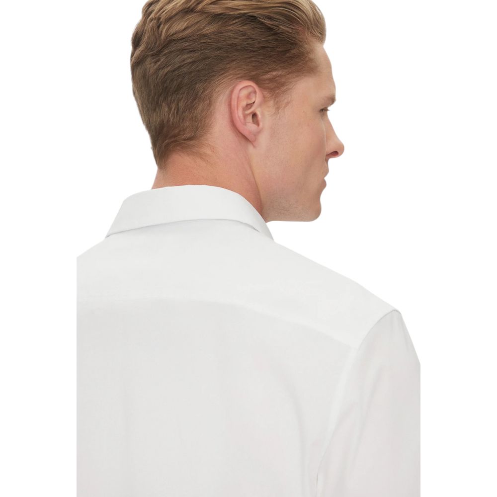 Calvin Klein Weißes Kurzarmhemd aus Bio-Baumwolle