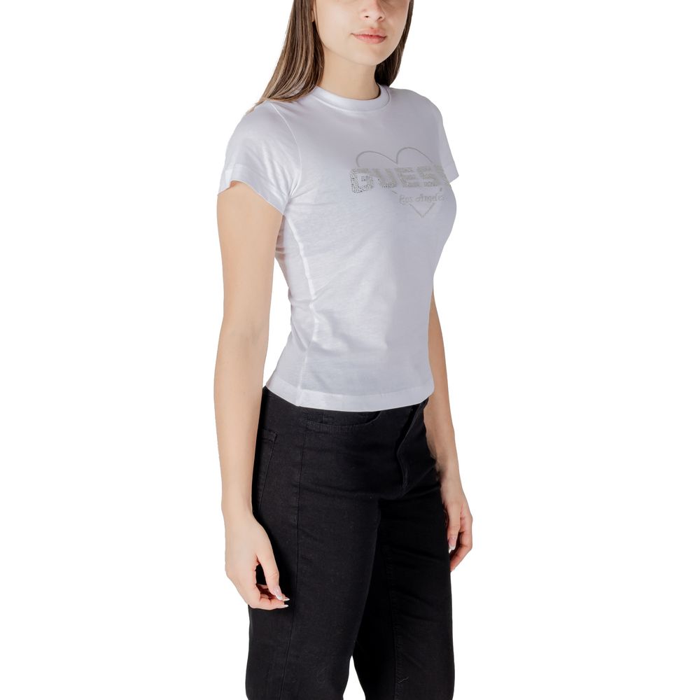 Guess Active Weißes Baumwoll-T-Shirt