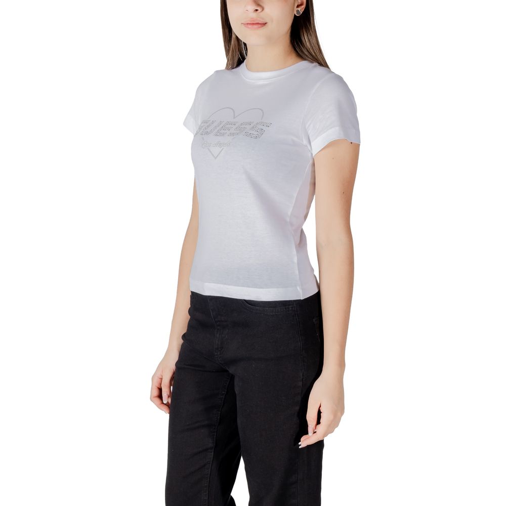 Guess Active Weißes Baumwoll-T-Shirt